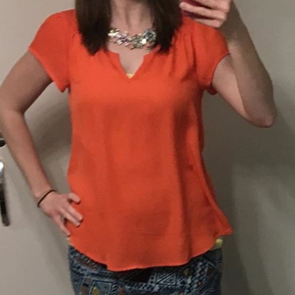 Orange blouse